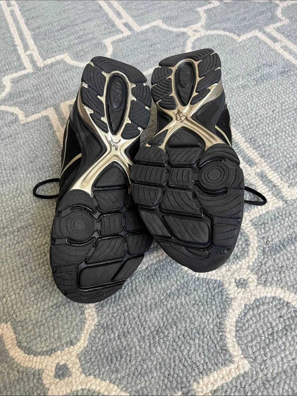 Ryka Vida RZX Black and Gold women’s Athletic Shoes